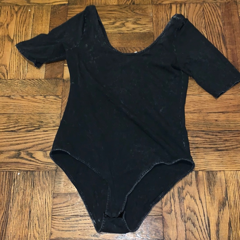 Dark Denim print leotard